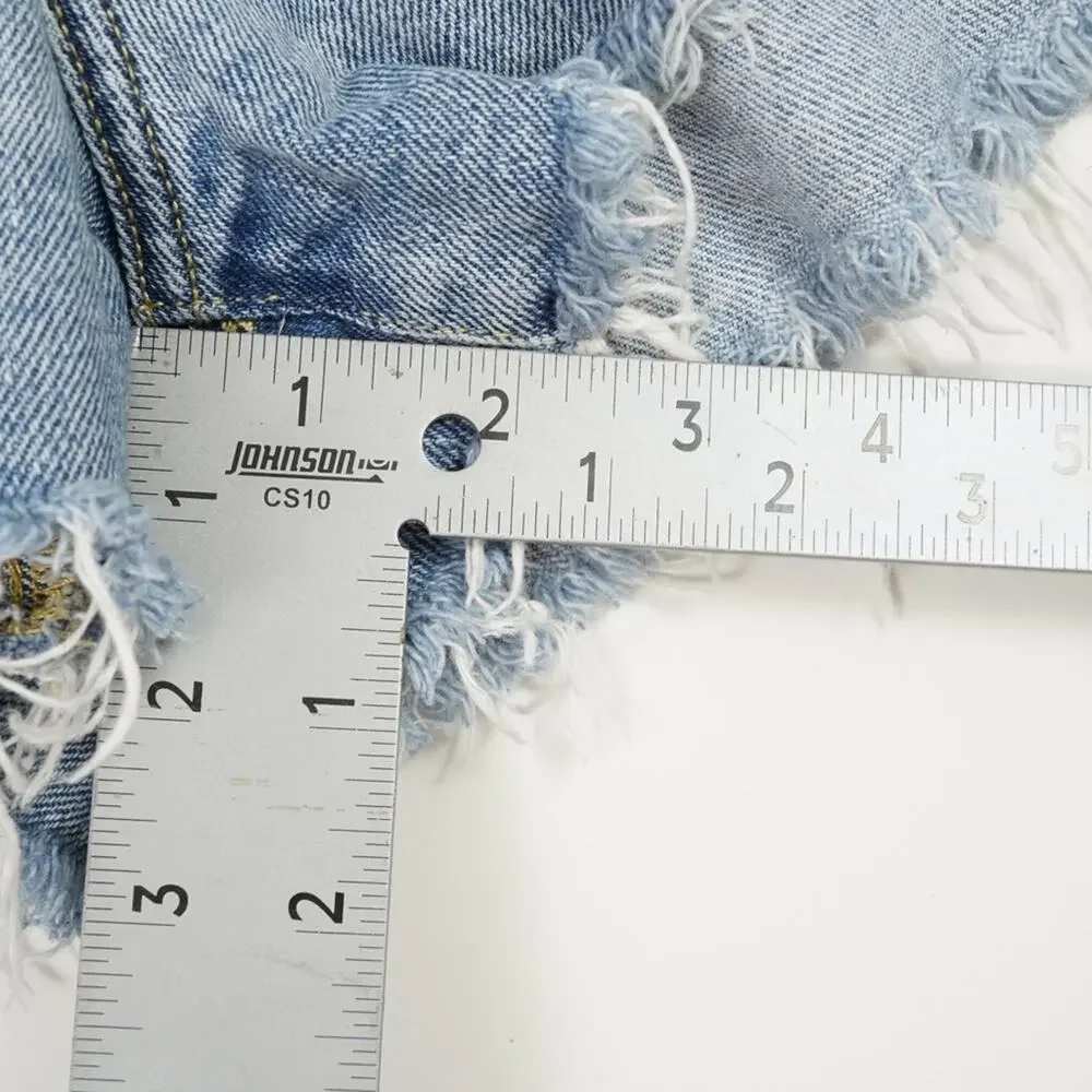 Abercrombie & Fitch High Rise Short Cut Off Denim Jean Light Wash Size 26/2